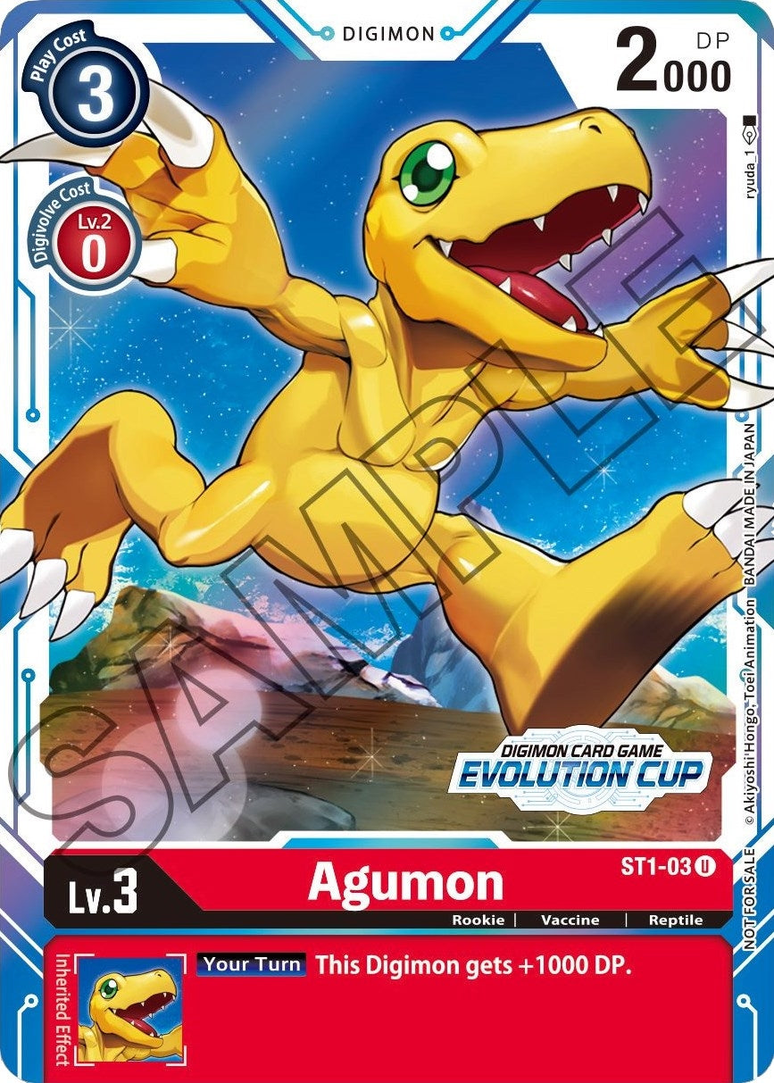 Image for Agumon - ST1-03 (July Evolution Cup 2021 Stamped) - Digimon Card Game