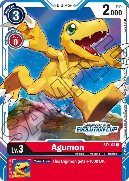 Image for Agumon - ST1-03 (July Evolution Cup 2021 Stamped) - Digimon Card Game