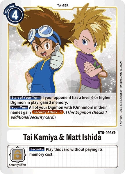 Image for Tai Kamiya & Matt Ishida - Digimon Card Game
