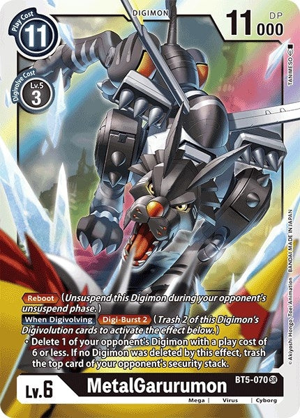 Image for MetalGarurumon - BT5-070 - Digimon Card Game