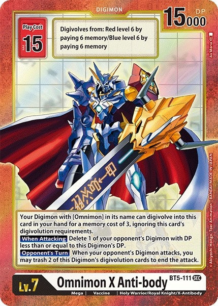 Image for Omnimon X Anti-body (Alternate Art) - Digimon Card Game