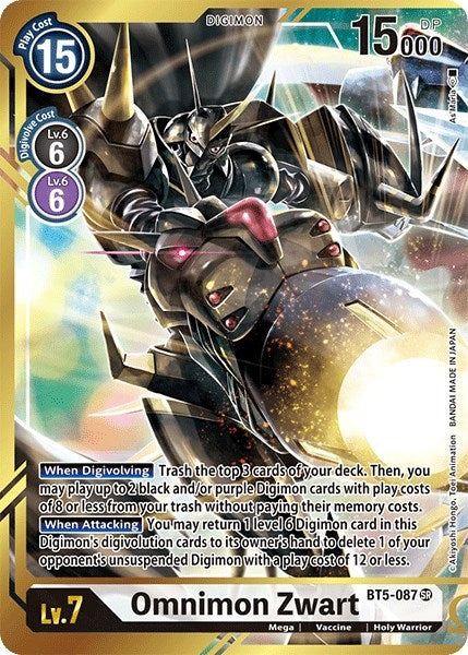 Image for Omnimon Zwart (Alternate Art - As'Maria) - Digimon Card Game