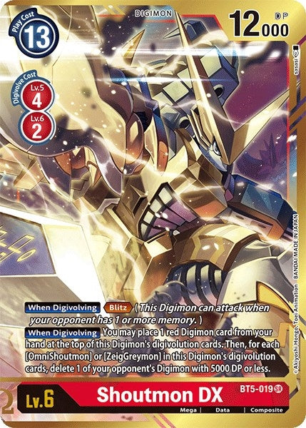 Image for Shoutmon DX (Alternate Art) - Digimon Card Game