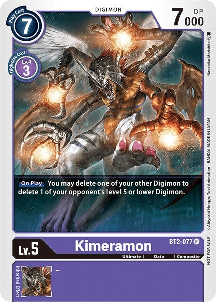 Image for Kimeramon - BT2-077 (Battle of Omni Pre-Release) - Digimon Card Game