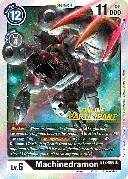 Image for Machinedramon - BT2-066 (2021 Championship Online Regional) [Online Participant] - Digimon Card Game