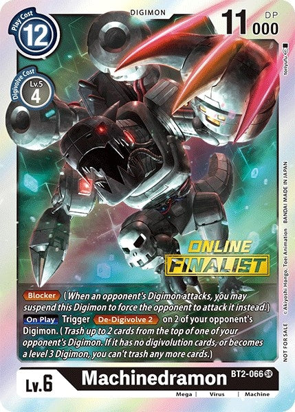 Image for Machinedramon - BT2-066 (2021 Championship Online Regional) [Online Finalist] - Digimon Card Game