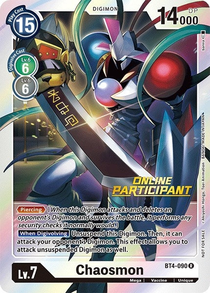 Image for Chaosmon - BT4-090 (2021 Championship Online Regional) [Online Participant] - Digimon Card Game