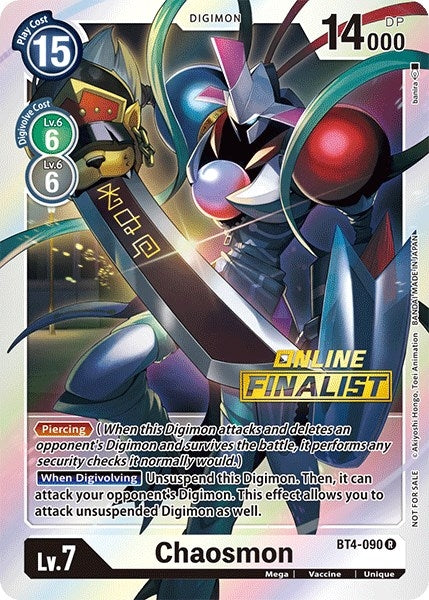 Image for Chaosmon - BT4-090 (2021 Championship Online Regional) [Online Finalist] - Digimon Card Game