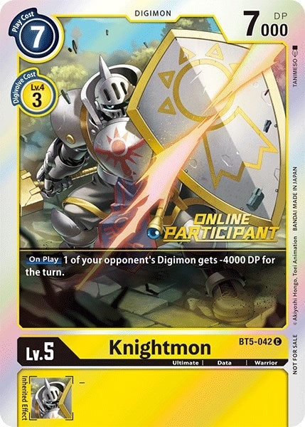 Image for Knightmon - BT5-042 (2021 Championship Online Regional) [Online Participant] - Digimon Card Game