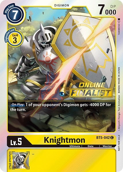 Image for Knightmon - BT5-042 (2021 Championship Online Regional) [Online Finalist] - Digimon Card Game