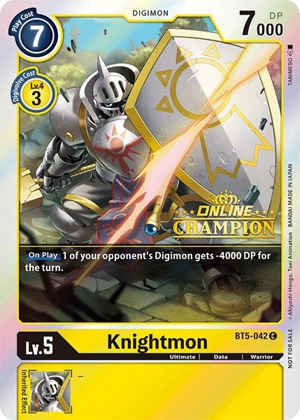 Image for Knightmon - BT5-042 (2021 Championship Online Regional) [Online Champion] - Digimon Card Game