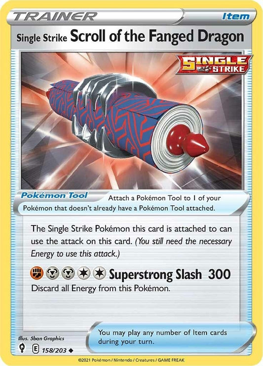 Image for Single Strike Scroll of the Fanged Dragon - Pokemon