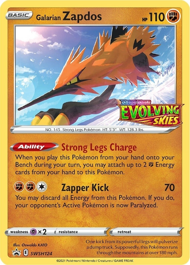 Image for Galarian Zapdos - SWSH124 (Prerelease) - Pokemon