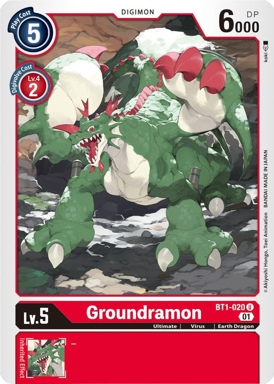 Image for Groundramon - BT1-020 (Alternate Art) - Digimon Card Game