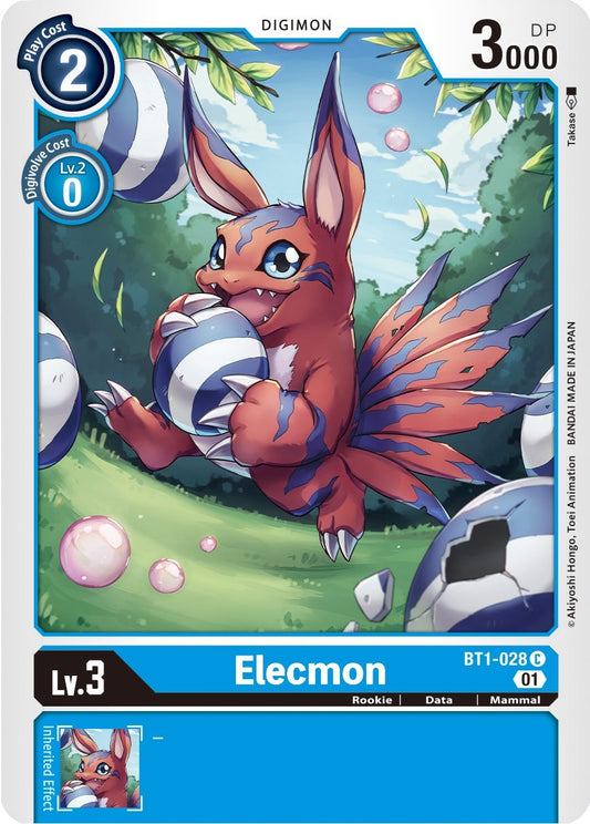 Image for Elecmon - BT1-028 (Alternate Art) - Digimon Card Game