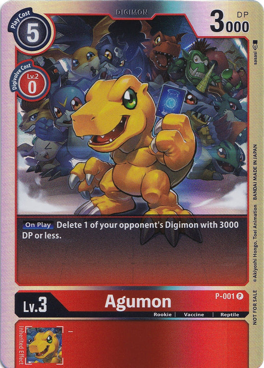 Image for Agumon - P-001 (Rainbow Foil) - Digimon Card Game