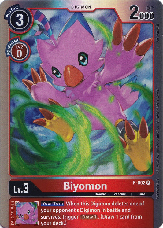 Image for Biyomon - P-002 (Rainbow Foil) - Digimon Card Game