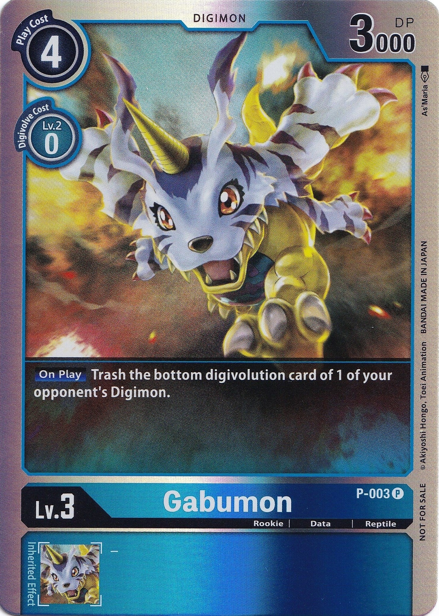 Image for Gabumon - P-003 (Rainbow Foil) - Digimon Card Game