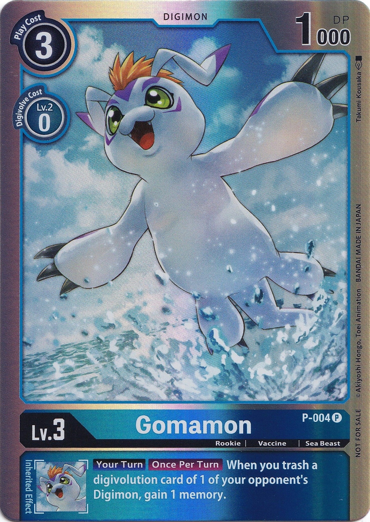 Image for Gomamon - P-004 (Rainbow Foil) - Digimon Card Game