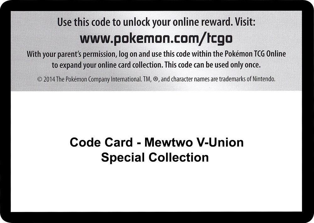 Image for Code Card - Mewtwo V-UNION Special Collection - Pokemon