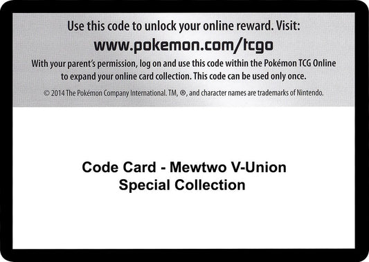 Image for Code Card - Mewtwo V-UNION Special Collection - Pokemon