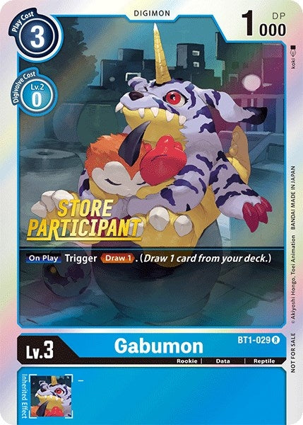 Image for Gabumon - BT1-029 (Store Participant) - Digimon Card Game