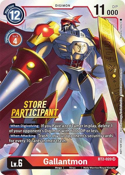 Image for Gallantmon - BT2-020 (Store Participant) - Digimon Card Game