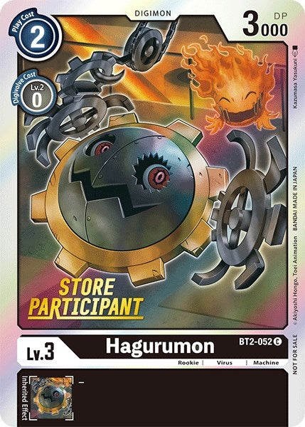 Image for Hagurumon - BT2-052 (Store Participant) - Digimon Card Game