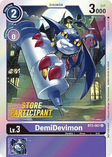 Image for DemiDevimon - BT2-067 (Store Participant) - Digimon Card Game
