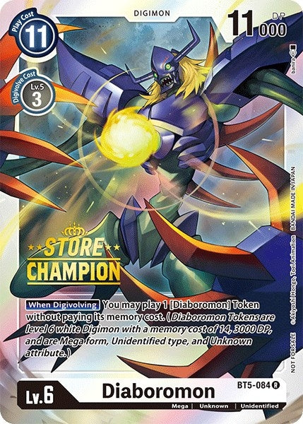 Image for Diaboromon - BT5-084 (Store Champion) - Digimon Card Game