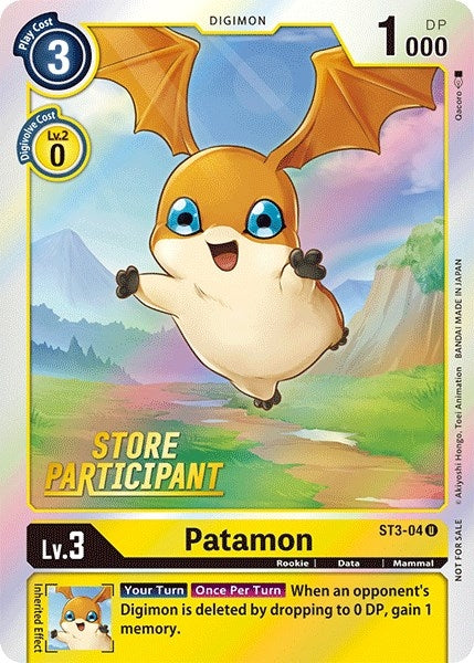 Image for Patamon - ST3-04 (Store Participant) - Digimon Card Game
