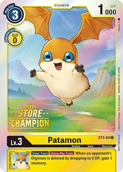 Image for Patamon - ST3-04 (Store Champion) - Digimon Card Game