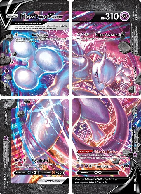 Image for Mewtwo V-UNION [Set of 4] - Pokemon