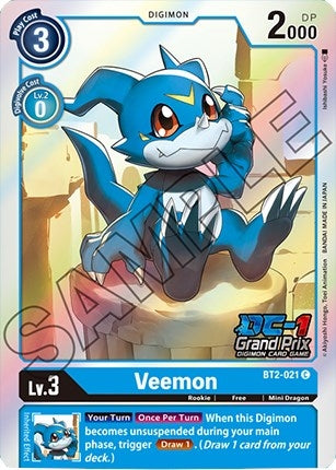 Image for Veemon - BT2-021 (DC-1 Grand Prix) - Digimon Card Game