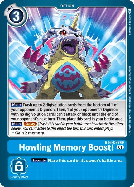 Image for Howling Memory Boost! - Digimon Card Game