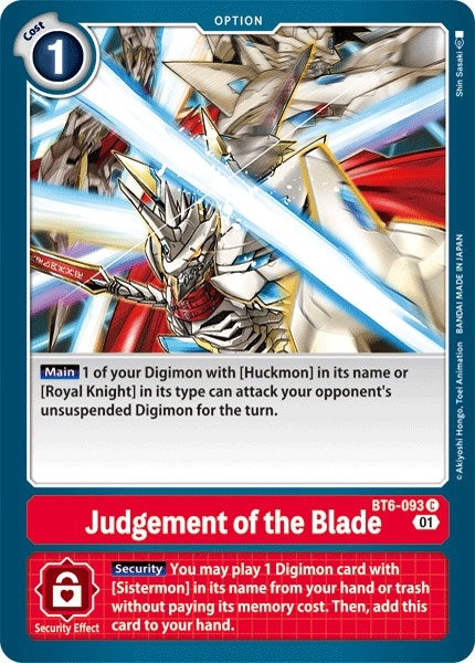 Image for Judgement of the Blade - Digimon Card Game