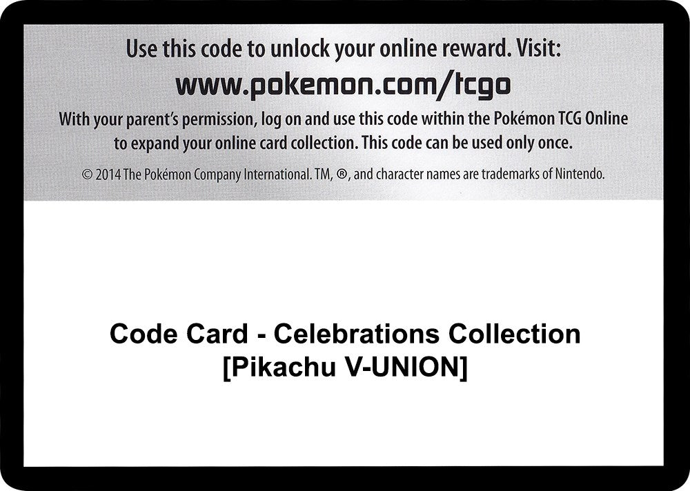 Image for Code Card - Celebrations Collection [Pikachu V-UNION] - Pokemon