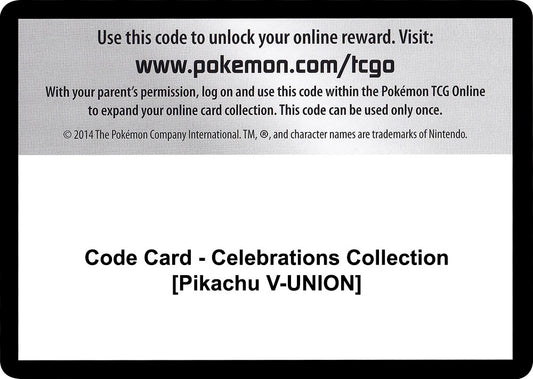 Image for Code Card - Celebrations Collection [Pikachu V-UNION] - Pokemon