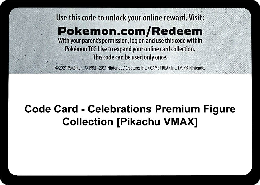 Image for Code Card - Celebrations Premium Figure Collection [Pikachu VMAX] - Pokemon