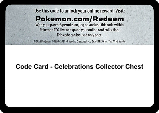 Image for Code Card - Celebrations Collector Chest - Pokemon