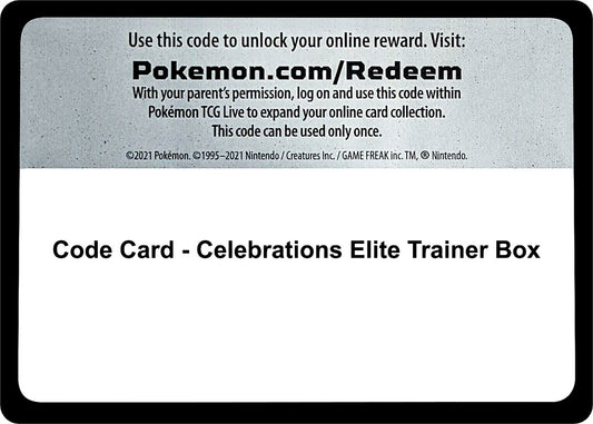 Image for Code Card - Celebrations Elite Trainer Box - Pokemon