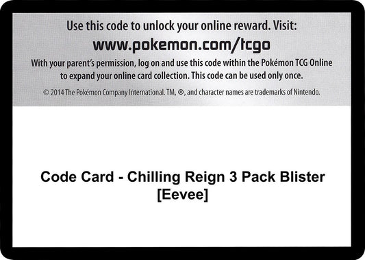 Image for Code Card - Chilling Reign 3 Pack Blister [Eevee] - Pokemon