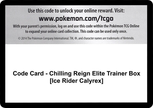 Image for Code Card - Chilling Reign Elite Trainer Box [Ice Rider Calyrex] - Pokemon