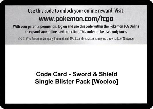 Image for Code Card - Sword & Shield Single Blister Pack [Wooloo] - Pokemon