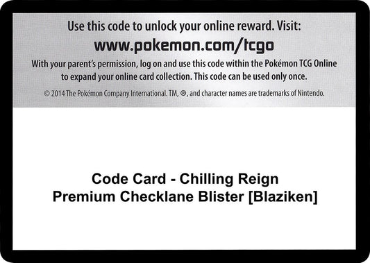 Image for Code Card - Chilling Reign Premium Checklane Blister [Blaziken] - Pokemon