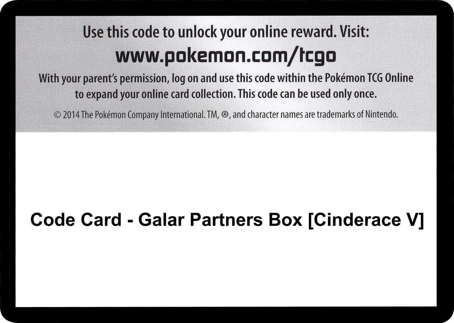 Image for Code Card - Galar Partners Box [Cinderace V] - Pokemon