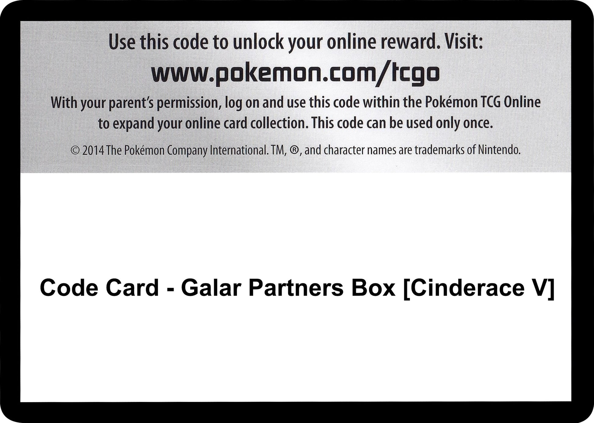 Image for Code Card - Galar Partners Box [Cinderace V] - Pokemon