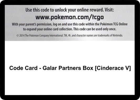 Image for Code Card - Galar Partners Box [Cinderace V] - Pokemon