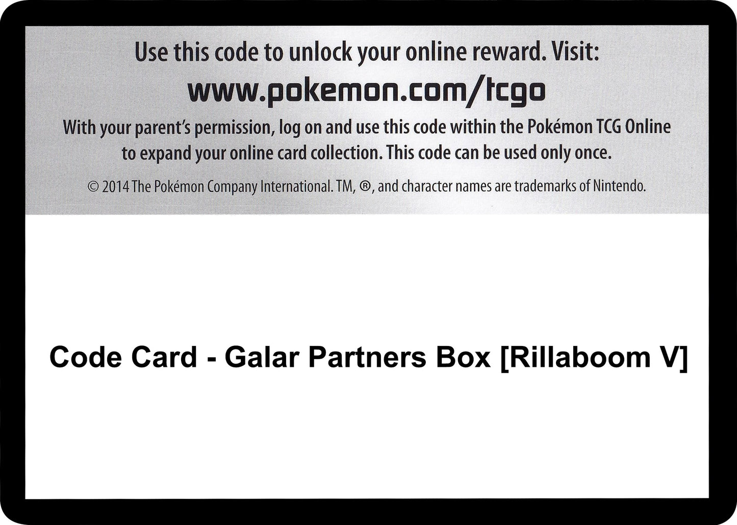 Image for Code Card - Galar Partners Box [Rillaboom V] - Pokemon