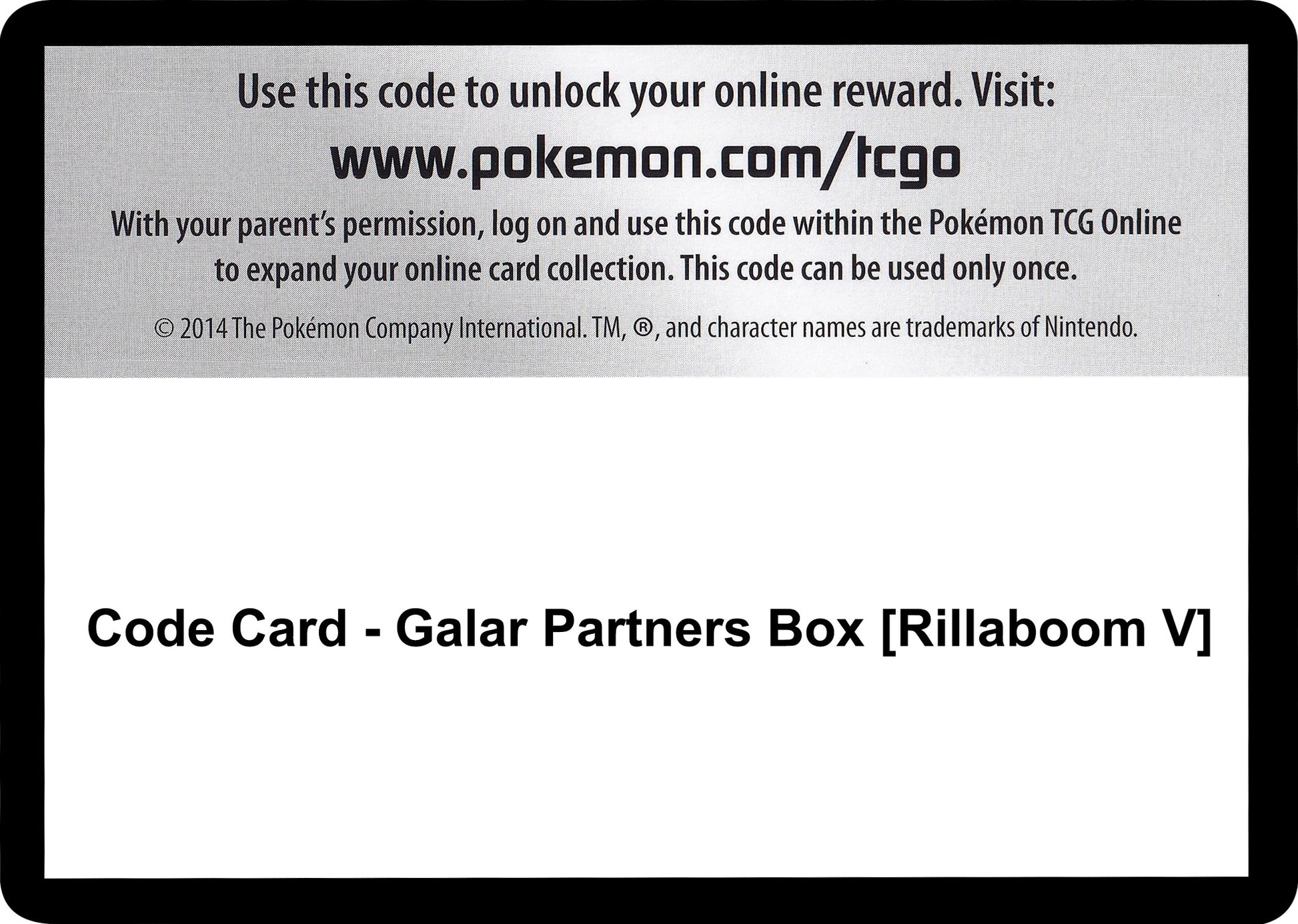 Image for Code Card - Galar Partners Box [Rillaboom V] - Pokemon